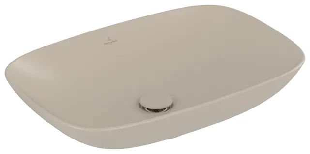 Villeroy & Boch Aufsatzwaschtisch aus TitanCeram „Loop & Friends“ 620 × 420 × 150 mm, ohne Hahnlochbohrung in Almond Villeroy & Boch Aufsatzwaschtisch aus TitanCeram „Loop & Friends“ 620 × 420 × 150 mm, ohne Hahnlochbohrung in Almond