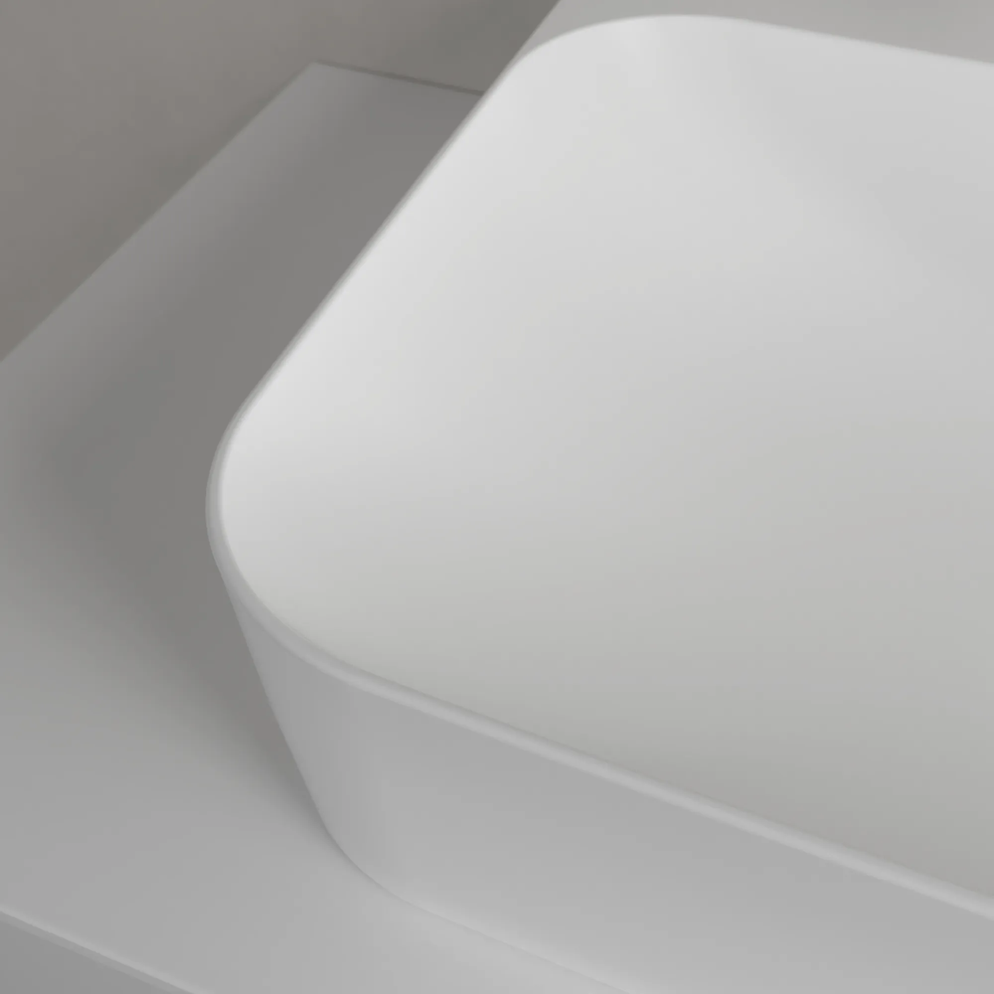 Villeroy & Boch Wandwaschtisch aus TitanCeram geschliffen „Finion“ 600 × 470 × 164 mm, mit Hahnlochbohrung, Hahnlochposition mittig in Stone White, mit CeramicPlus
