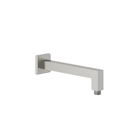 Kludi A-QA Wand-Brausearm 250 mm, eckige Ausführung Stainless Brushed Nickel, DN 15, G 1/2 Zoll Anschluss