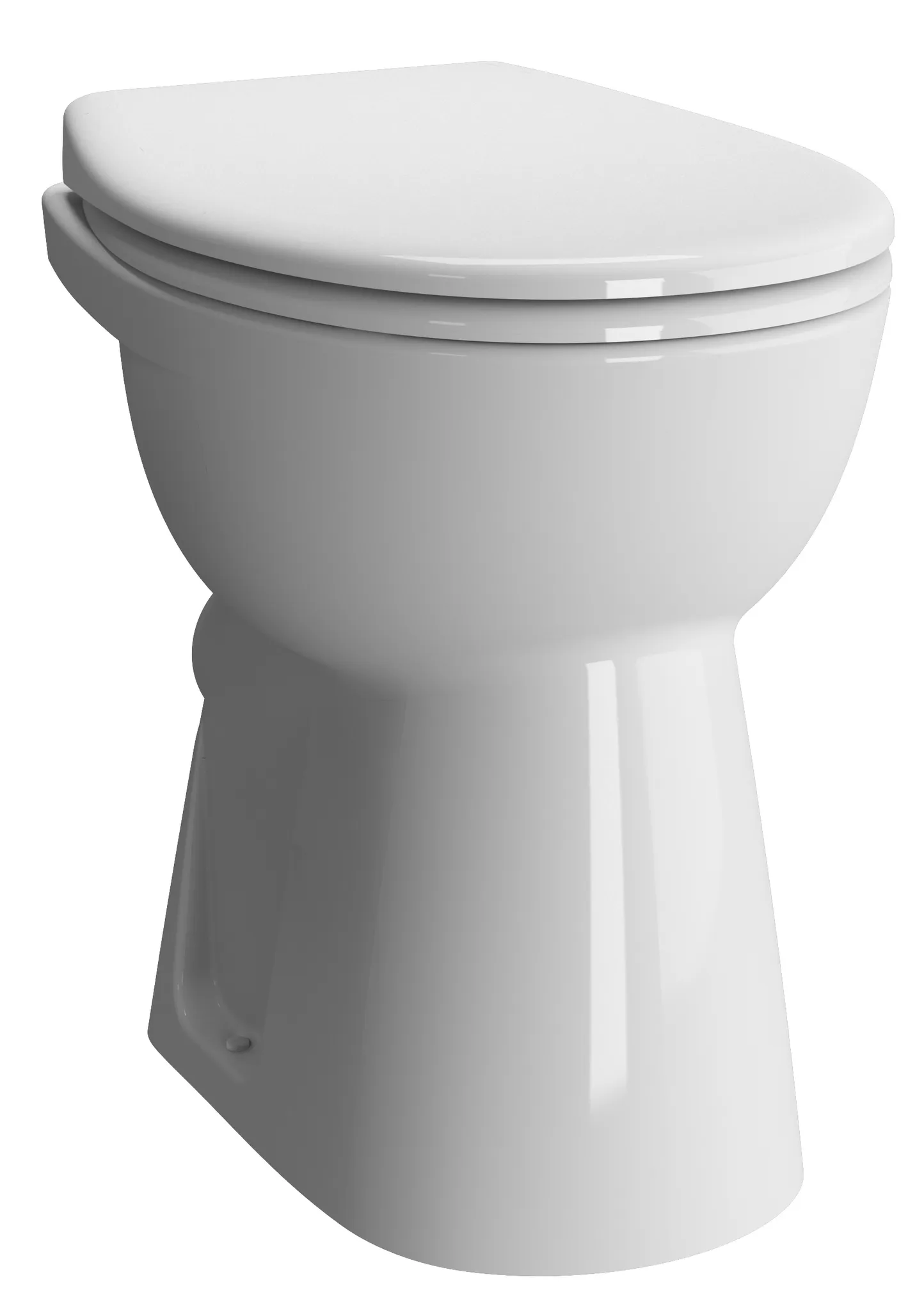 VitrA Conforma Flachspüler-Stand-WC + 6 cm Abgang waagerecht Open Back Weiß Hochglanz