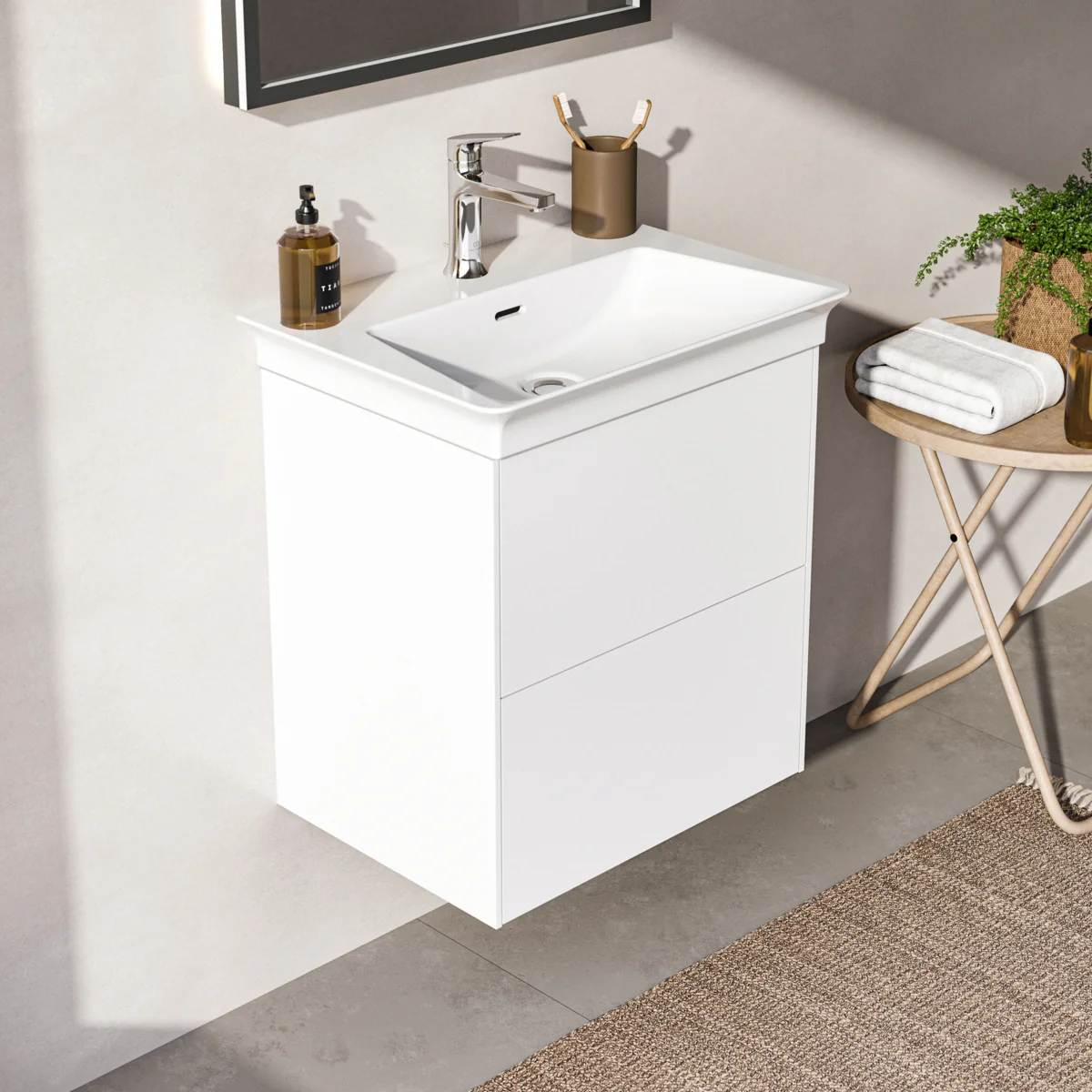 Ideal Standard Möbelwaschtisch La Dolce Vita, 1 Hahnloch mit Überlauf Weiß Ideal Standard Möbelwaschtisch La Dolce Vita, 1 Hahnloch mit Überlauf Weiß