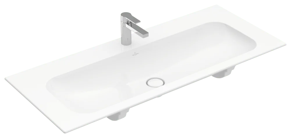 Villeroy & Boch Schrankwaschtisch Finion 4164CB, 1200 x 500 x 160 mm, weiß Alpin CeramicPlus, mit verdecktem Überlauf