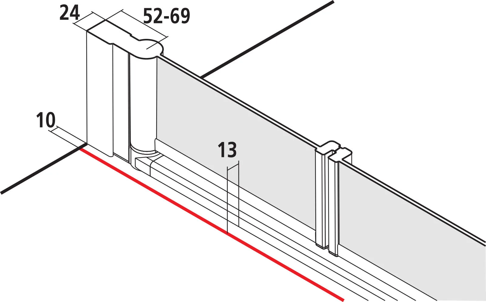 Kermi Duschdesign IBIZA 2000 Pendeltür, 1750x700 mm, Silber Mattglanz Kermi Duschdesign IBIZA 2000 Pendeltür, 1750x700 mm, Silber Mattglanz