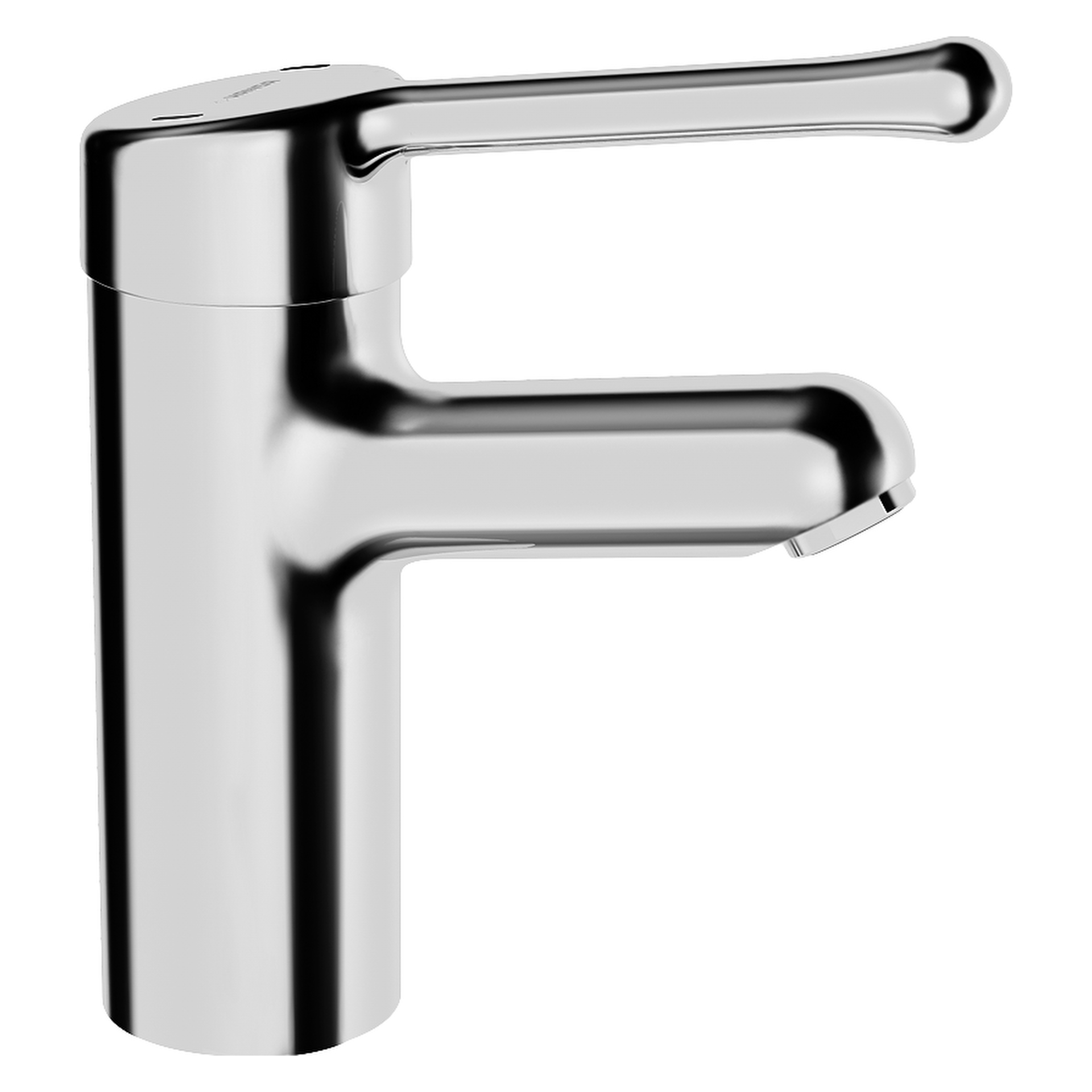 Einhand-Waschtischarmatur Bedienungshebel lang „Medipro“ Ausladung 120 mm in Chrom Einhand-Waschtischarmatur Bedienungshebel lang „Medipro“ Ausladung 120 mm in Chrom