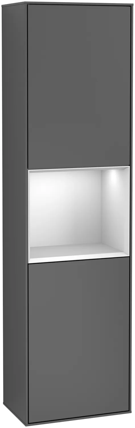 Villeroy & Boch Hochschrank „Finion“ 41,8 × 151,6 cm 2 Türen, Anschlag: links, inkl. Beleuchtung Anschlag links