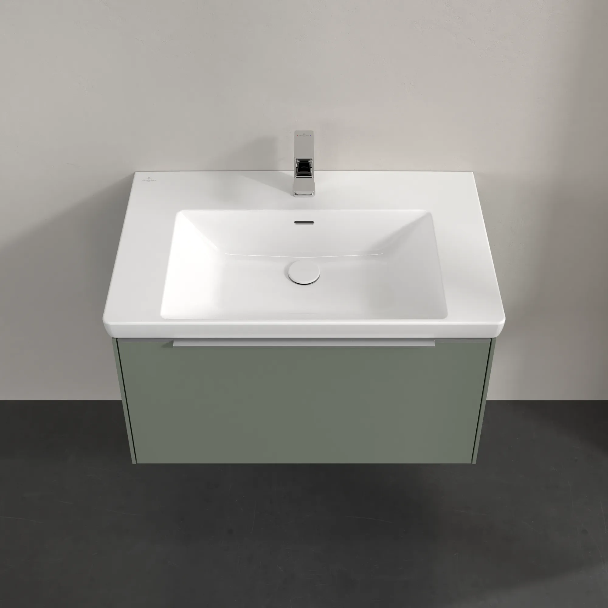 Villeroy & Boch Waschtischunterschrank „Subway 3.0“ für Schrankwaschtisch 772 × 429 × 478 mm Soft Green, für Becken mittig Villeroy & Boch Waschtischunterschrank „Subway 3.0“ für Schrankwaschtisch 772 × 429 × 478 mm Soft Green, für Becken mittig