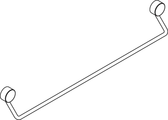 HEWI Handtuchhalter „System 815“ 64 × 9 × 5,5 cm HEWI Handtuchhalter „System 815“ 64 × 9 × 5,5 cm