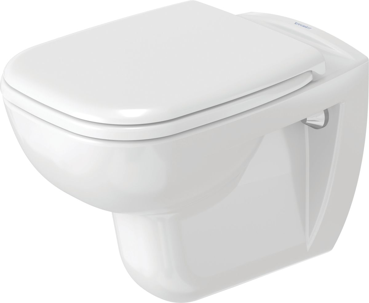 Set Wand-Tiefspül-WC „D-Code“ 35,5 × 36 × 54,5 cm, mit Spülrand und Duravit WC-Sitz „D-Code“ 35,9 × 44,2 × 5 cm mit Softclose