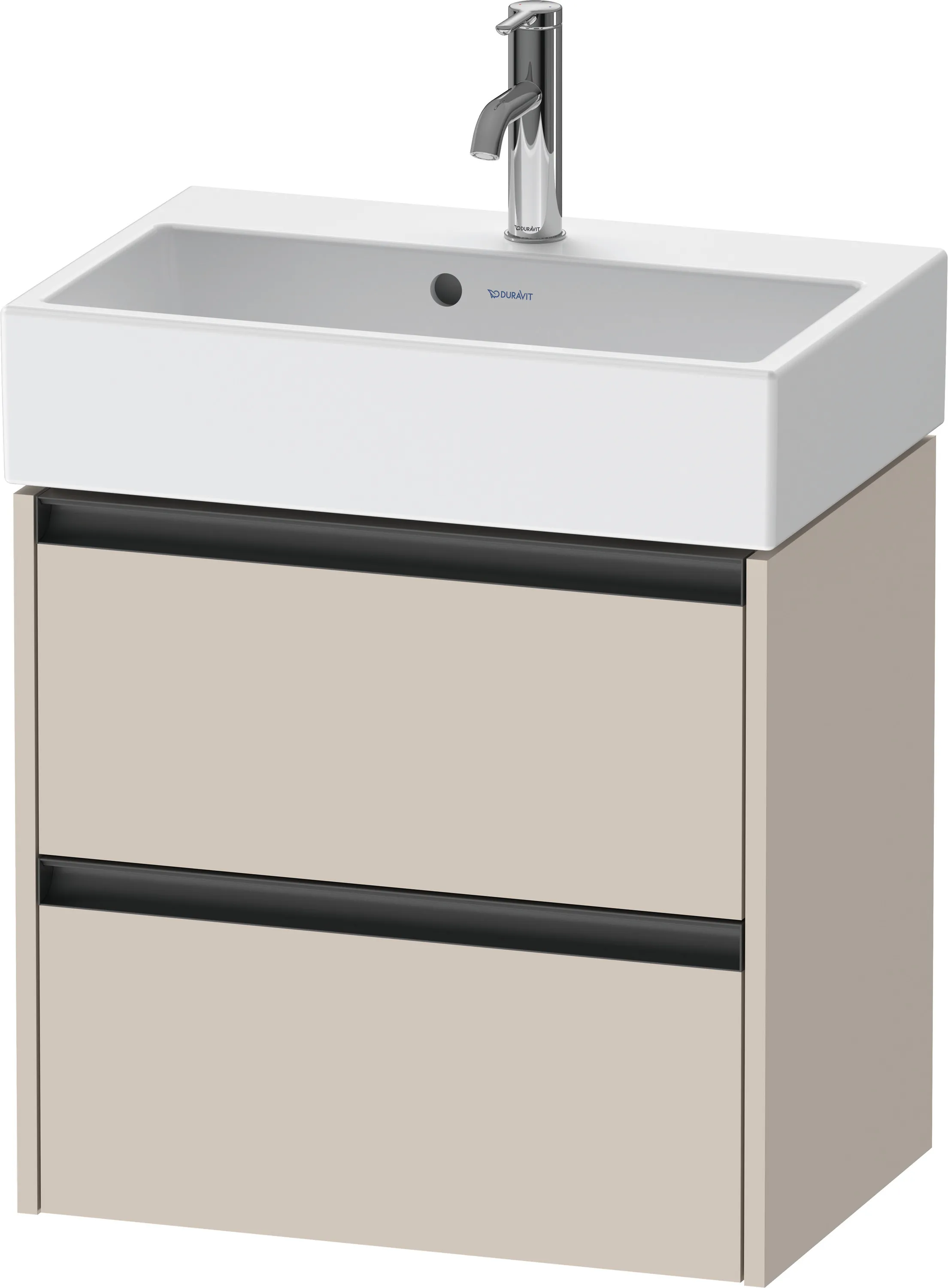 Duravit Waschtischunterschrank wandhängend „Ketho.2“ 58,4 × 54,9 × 39 cm Taupe Matt