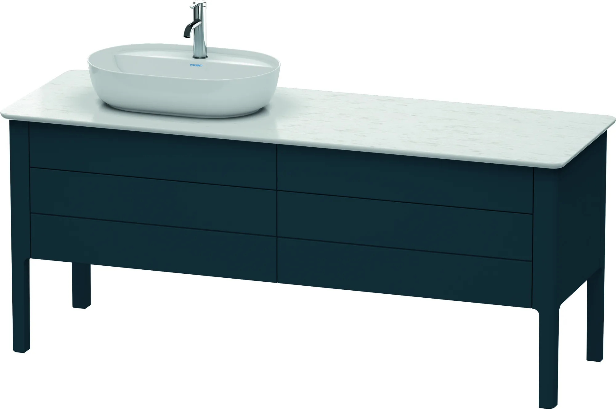 Duravit Waschtischunterschrank bodenstehend „Luv“ 173,3 × 74,3 × 57 cm Nachtblau Seidenmatt Duravit Waschtischunterschrank bodenstehend „Luv“ 173,3 × 74,3 × 57 cm Nachtblau Seidenmatt