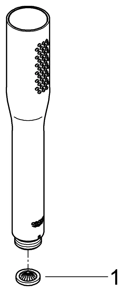 Handbrause Euphoria Cosmopolitan Stick 22126, 1 Strahlart, Durchflusskonstanthalter 9,5l/min, phantom black
