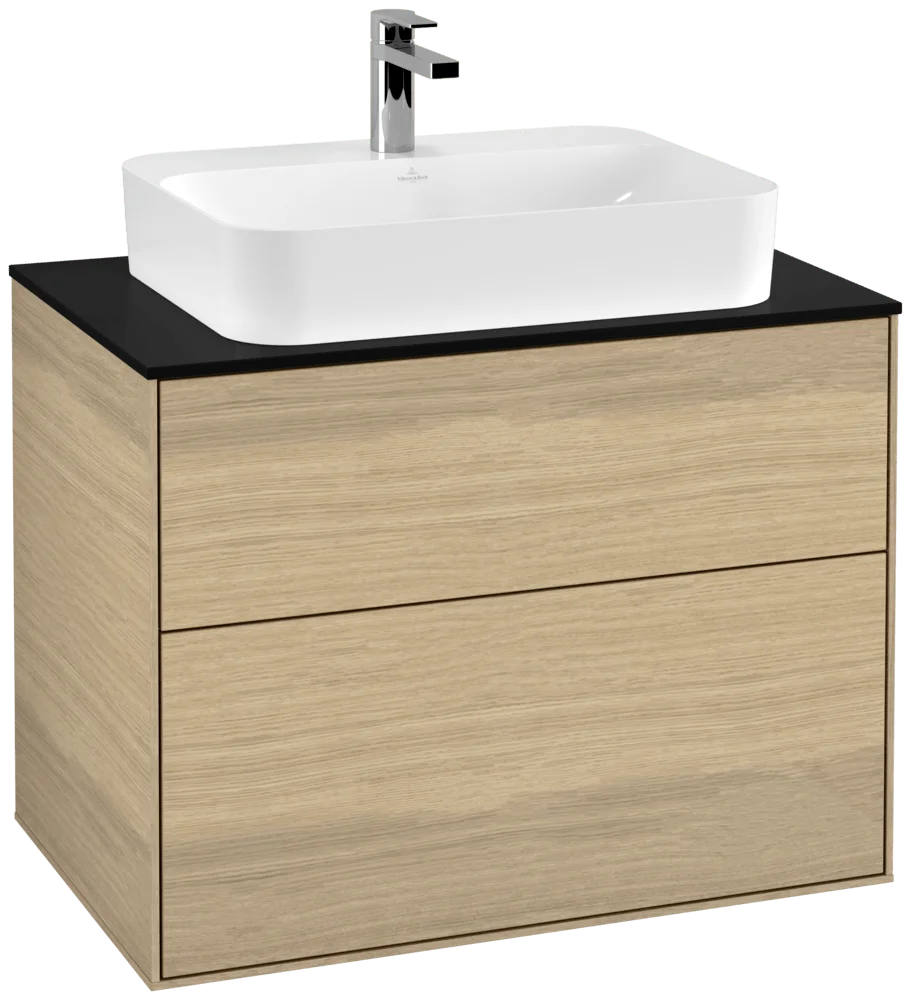 Villeroy & Boch Finion Waschbeckenunterschrank G34, 800 x 603 x 501 mm, mit Beleuchtung, 2 Auszüge