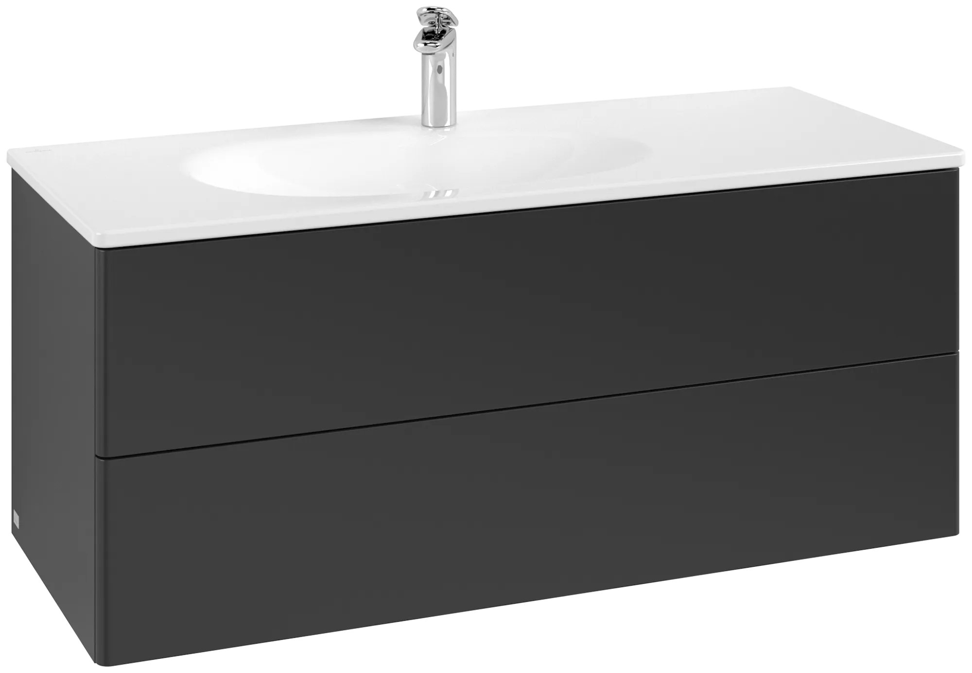 Villeroy & Boch Antao Waschbeckenunterschrank K06, 1188x504x493mm, links, Black Matt Lacquer