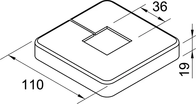 Zubehör Abdeckkappe, dunkelgrau für Radiavector-Konsole FMORV 45 und 45M