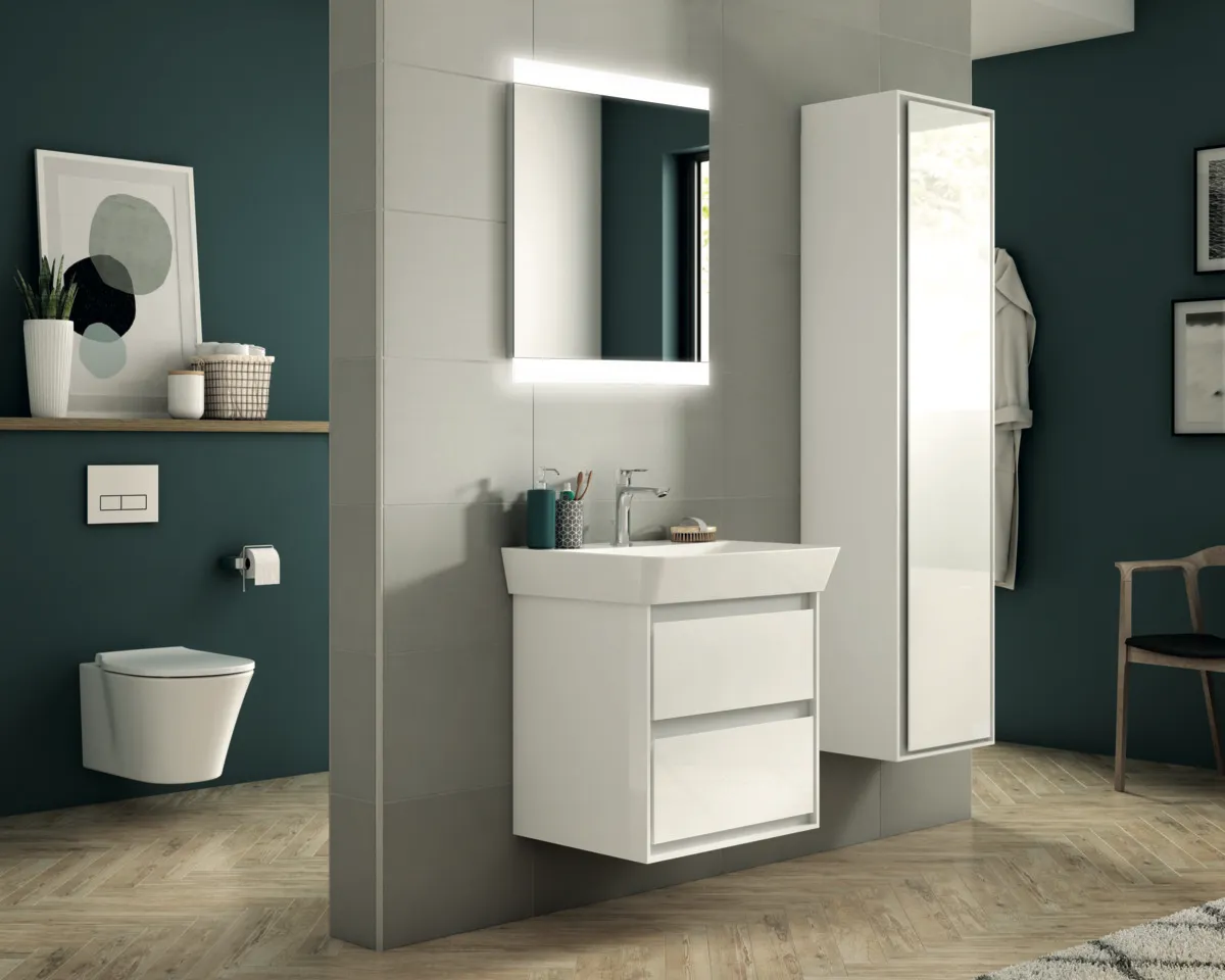 Waschtischarmatur Connect Air, Slim, 5l/min, mit Ablaufgarnitur, Ausladung 107mm, Brushed Gold Waschtischarmatur Connect Air, Slim, 5l/min, mit Ablaufgarnitur, Ausladung 107mm, Brushed Gold