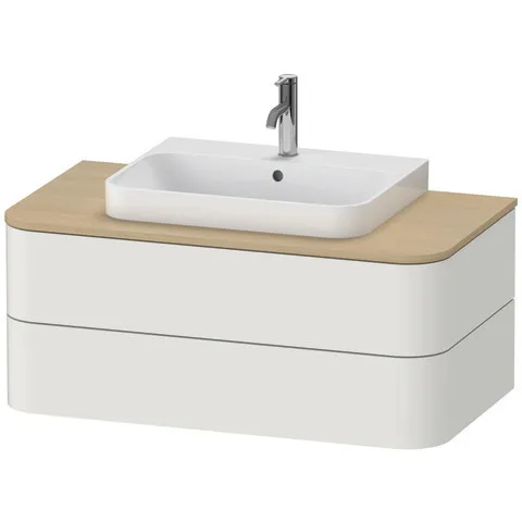 Duravit Waschtischunterschrank wandhängend „Happy D.2 Plus“ Nordic Weiß Seidenmatt Duravit Waschtischunterschrank wandhängend „Happy D.2 Plus“ Nordic Weiß Seidenmatt