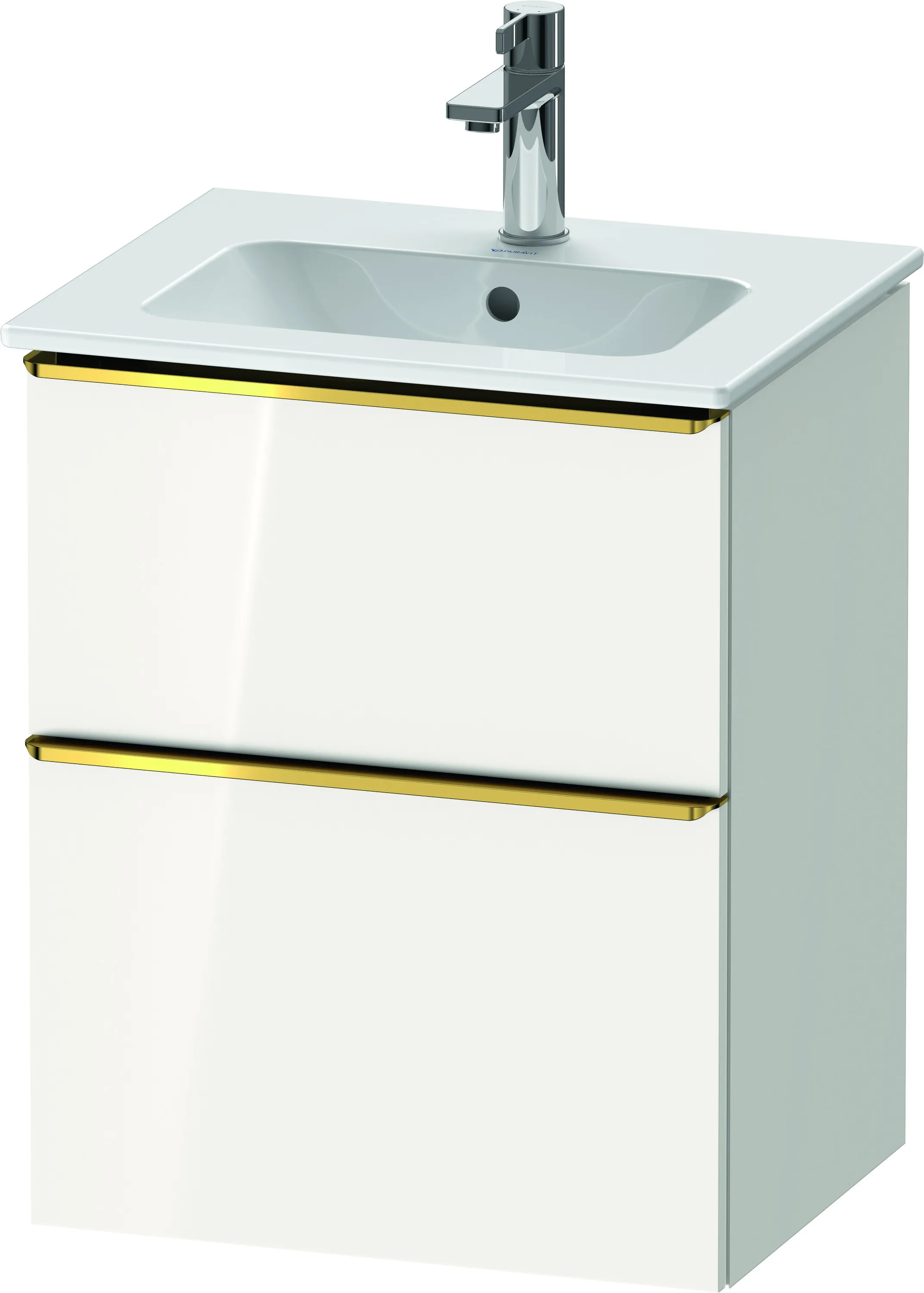 Duravit Waschtischunterschrank wandhängend „D-Neo“ 51 × 62,5 × 40,2 cm Weiß Hochglanz