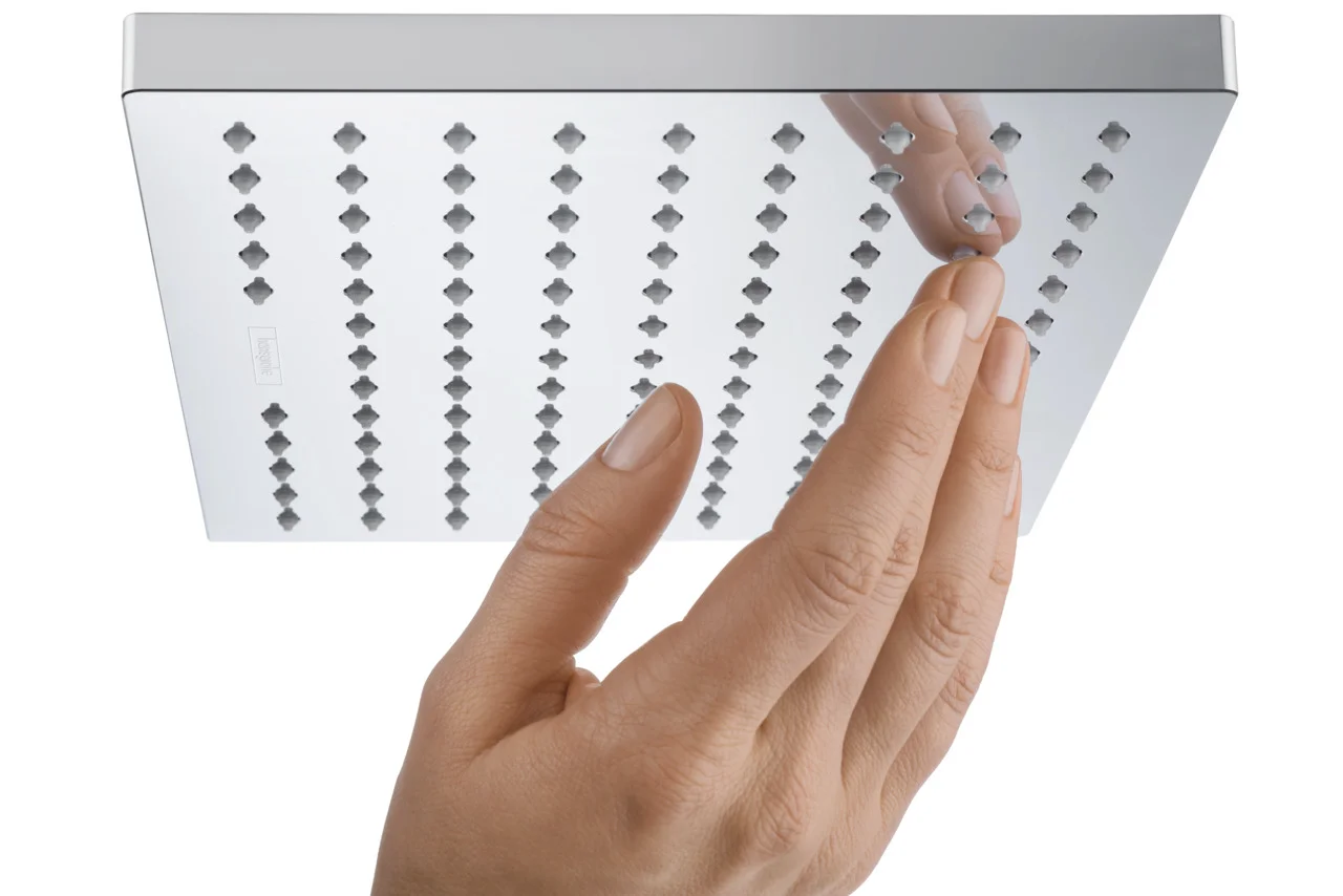 Hansgrohe Vernis Shape Kopfbrause 230 1jet EcoSmart+ Chrom - 230 x 170 mm, Rain-Strahl, verstellbarer Winkel, abnehmbar zur Reinigung