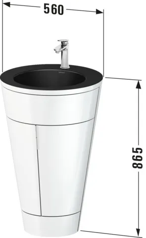 Duravit Waschtischunterschrank bodenstehend „Starck 1“ 56 × 86,4 × 60,5 cm in Schwarz Matt Duravit Waschtischunterschrank bodenstehend „Starck 1“ 56 × 86,4 × 60,5 cm in Schwarz Matt