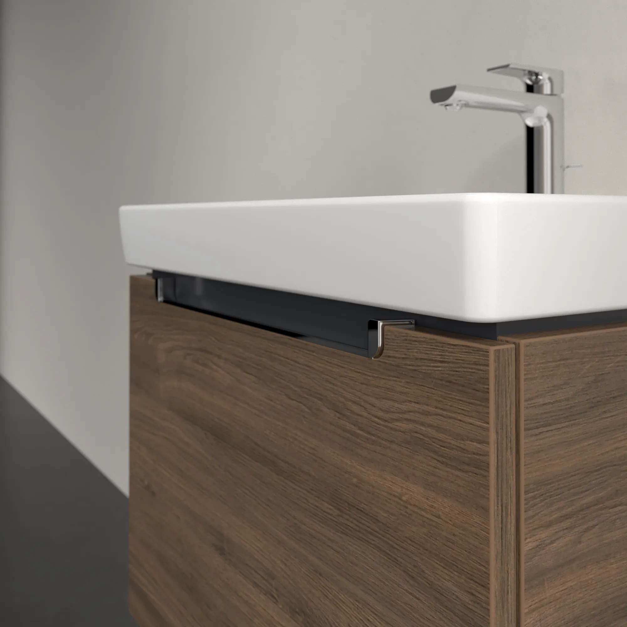 Villeroy & Boch Waschtischunterschrank „Subway 2.0“ 587 × 420 × 454 mm Arizona Oak, für Becken mittig, ohne Beleuchtung Villeroy & Boch Waschtischunterschrank „Subway 2.0“ 587 × 420 × 454 mm Arizona Oak, für Becken mittig, ohne Beleuchtung