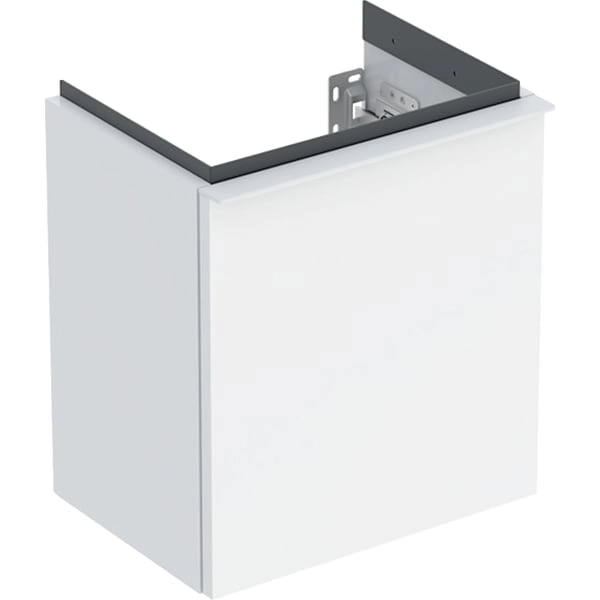 iCon Unterschrank für Handwaschbecken, mit einer Tür: Tür=Anschlag rechts, Korpus und Front: weiß / lackiert hochglänzend, Griff: weiß / pulverbeschichtet matt iCon Unterschrank für Handwaschbecken, mit einer Tür: Tür=Anschlag rechts, Korpus und Front: weiß / lackiert hochglänzend, Griff: weiß / pulverbeschichtet matt