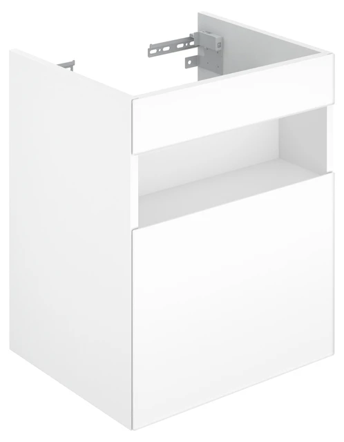 KEUCO Waschtischunterschrank „Stageline“ Weiß (Glas), Weiß (Dekor, matt), Anschlag links, mit Beleuchtung 460 × 625 × 380 mm KEUCO Waschtischunterschrank „Stageline“ Weiß (Glas), Weiß (Dekor, matt), Anschlag links, mit Beleuchtung 460 × 625 × 380 mm