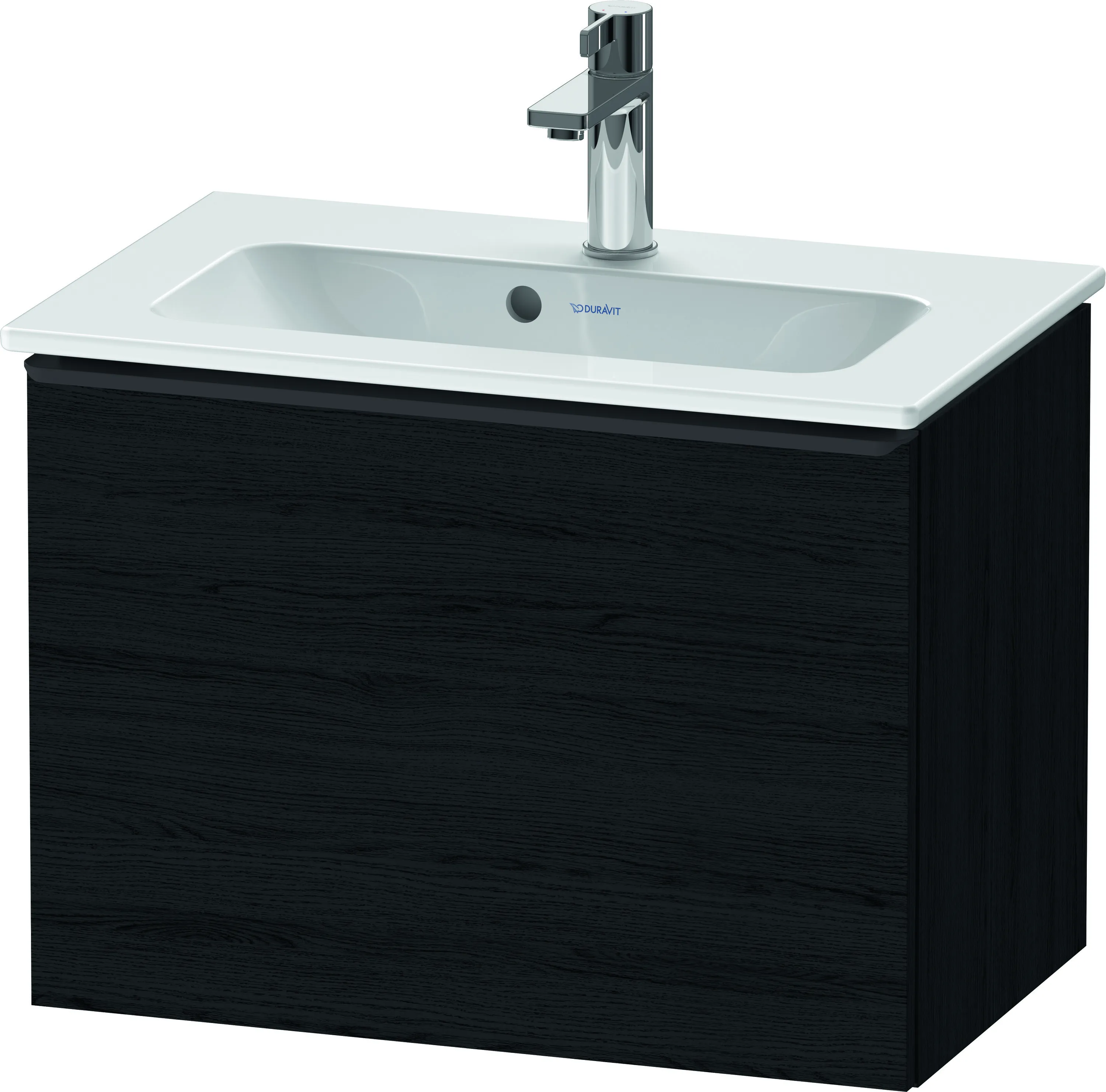 Duravit Waschtischunterschrank wandhängend „D-Neo“ 61 × 44 × 37,2 cm Eiche Schwarz