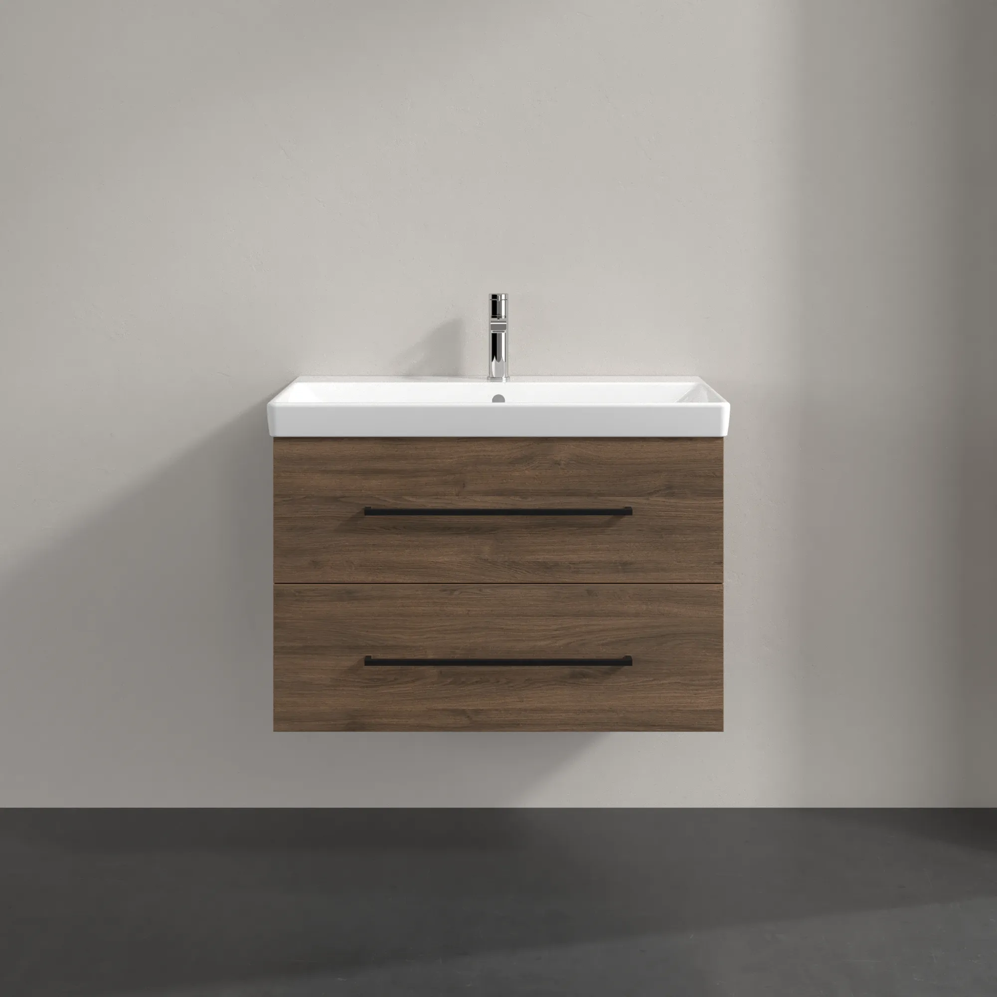 Villeroy & Boch Waschbeckenunterschrank Avento, Arizona Oak, 776x514x450 mm, Eckig, SoftClosing, 2 Auszüge