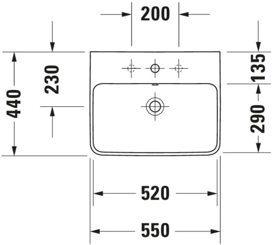 Wandwaschtisch „ME by Starck“, mit Überlauf, Hahnlochposition mittig in Weiß Hochglanz Wandwaschtisch „ME by Starck“, mit Überlauf, Hahnlochposition mittig in Weiß Hochglanz