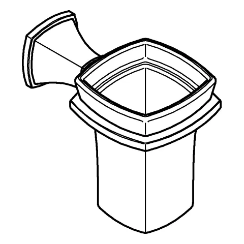 Halter Grandera 40909, mit Keramik-Mundspülglas Halter Grandera 40909, mit Keramik-Mundspülglas