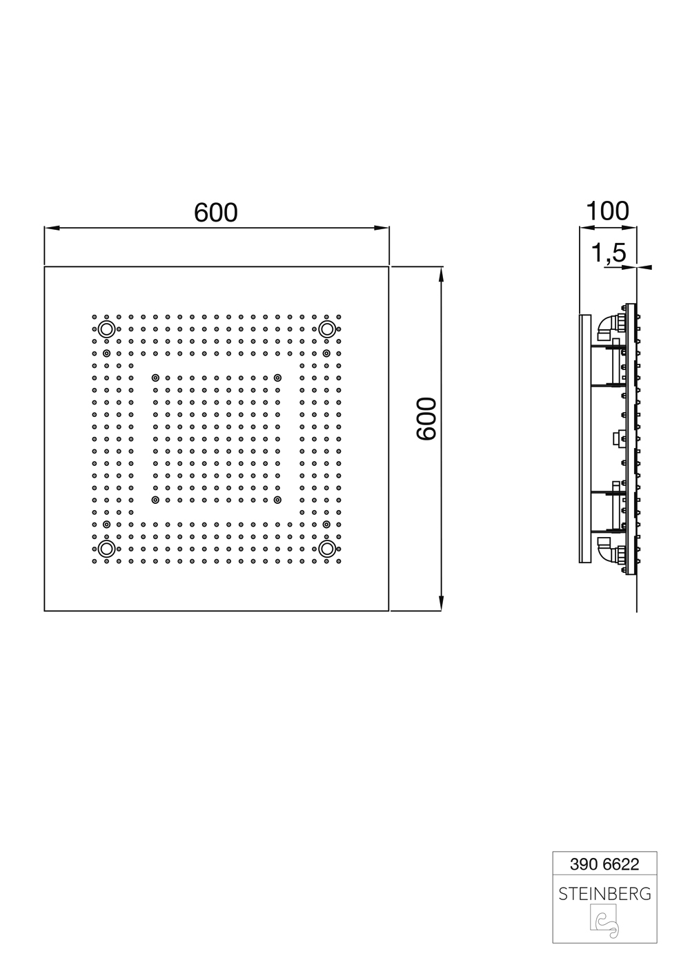 Steinberg Serie 390 Sensual Rain Regenpaneel Steinberg Serie 390 Sensual Rain Regenpaneel