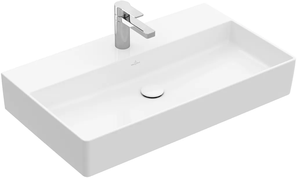 Villeroy & Boch Wandwaschtisch aus TitanCeram geschliffen „Memento 2.0“ 800 × 470 × 140 mm, ohne Hahnlochbohrung in Pure Black Villeroy & Boch Wandwaschtisch aus TitanCeram geschliffen „Memento 2.0“ 800 × 470 × 140 mm, ohne Hahnlochbohrung in Pure Black