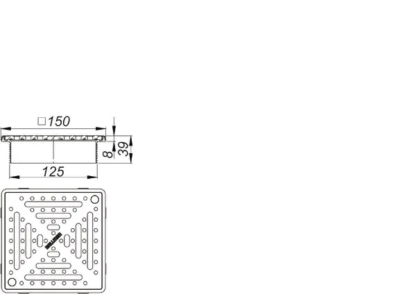 Aufsatz DallDrain Select Plus RH, 150 x 150 mm Aufsatz DallDrain Select Plus RH, 150 x 150 mm