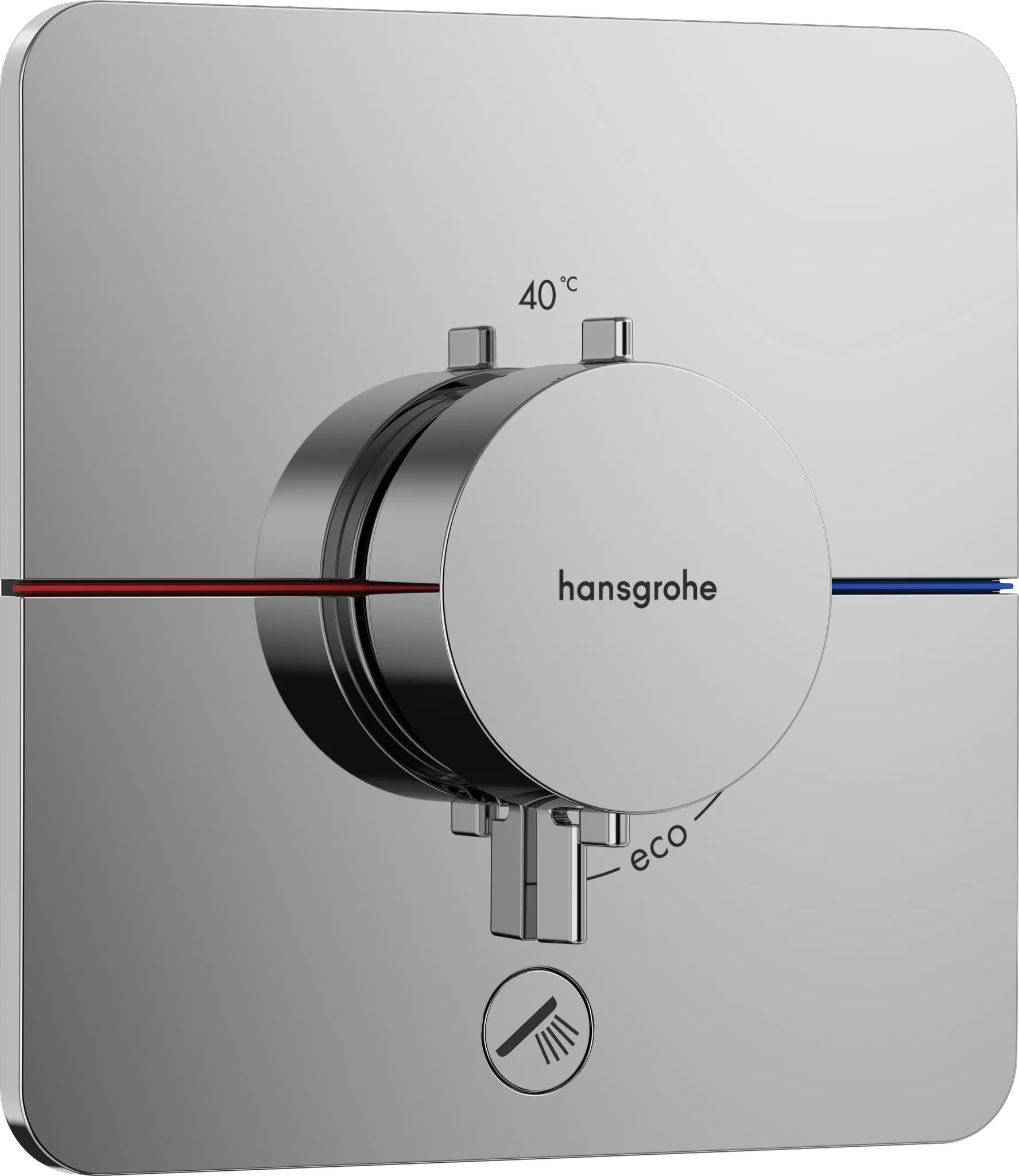 ShowerSelect Comfort Q Thermostat Unterputz für 1 Verbraucher und einen zusätzlichen Abgang Chrom ShowerSelect Comfort Q Thermostat Unterputz für 1 Verbraucher und einen zusätzlichen Abgang Chrom