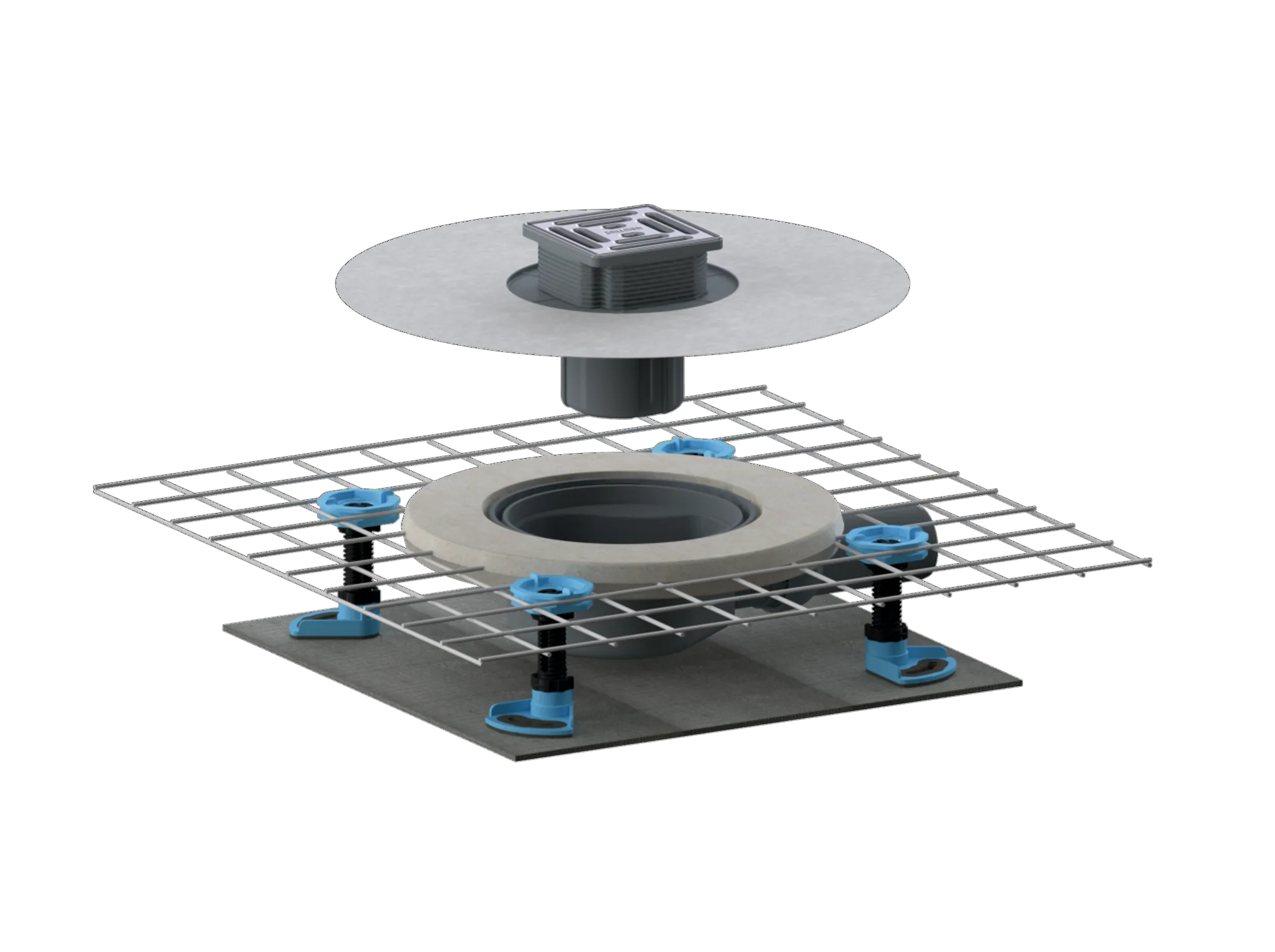 Schallschutzablauf CeraDrain Select, DN 50, 100 x 100 mm Schallschutzablauf CeraDrain Select, DN 50, 100 x 100 mm