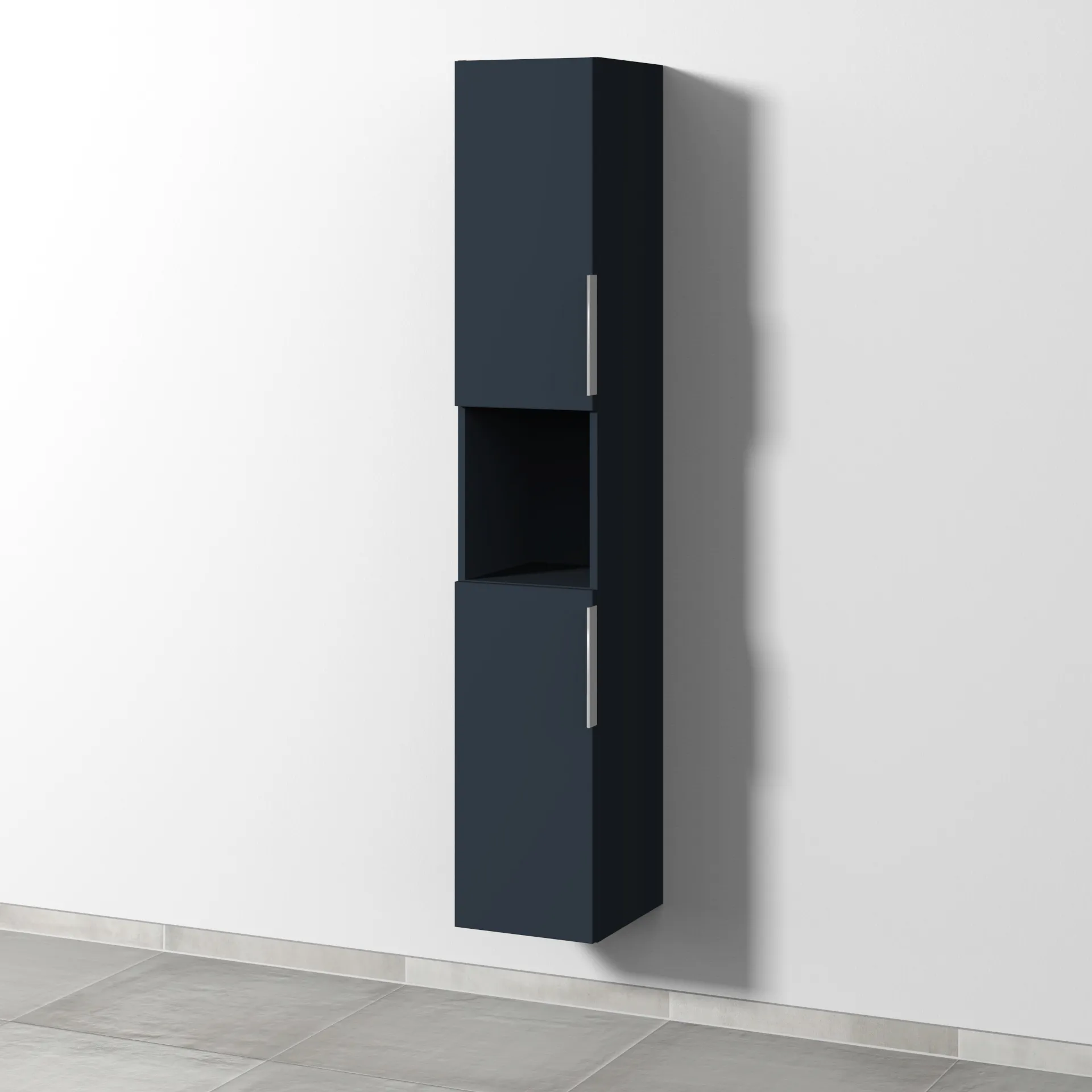 Sanipa Hochschrank „3way“ 300 × 1700 × 345 mm Anschlag links, in Marine (matt), Anschlag links