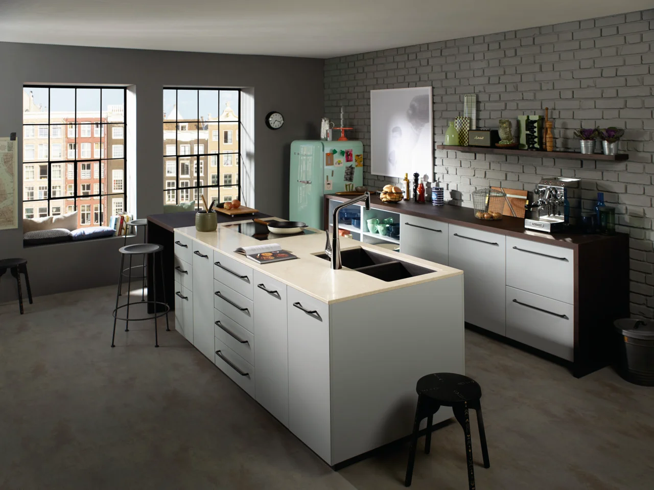 Hansgrohe Unterbauspüle S51, Serie S510-U770, Graphitschwarz, 370x370 mm, Beckentiefe 190 mm