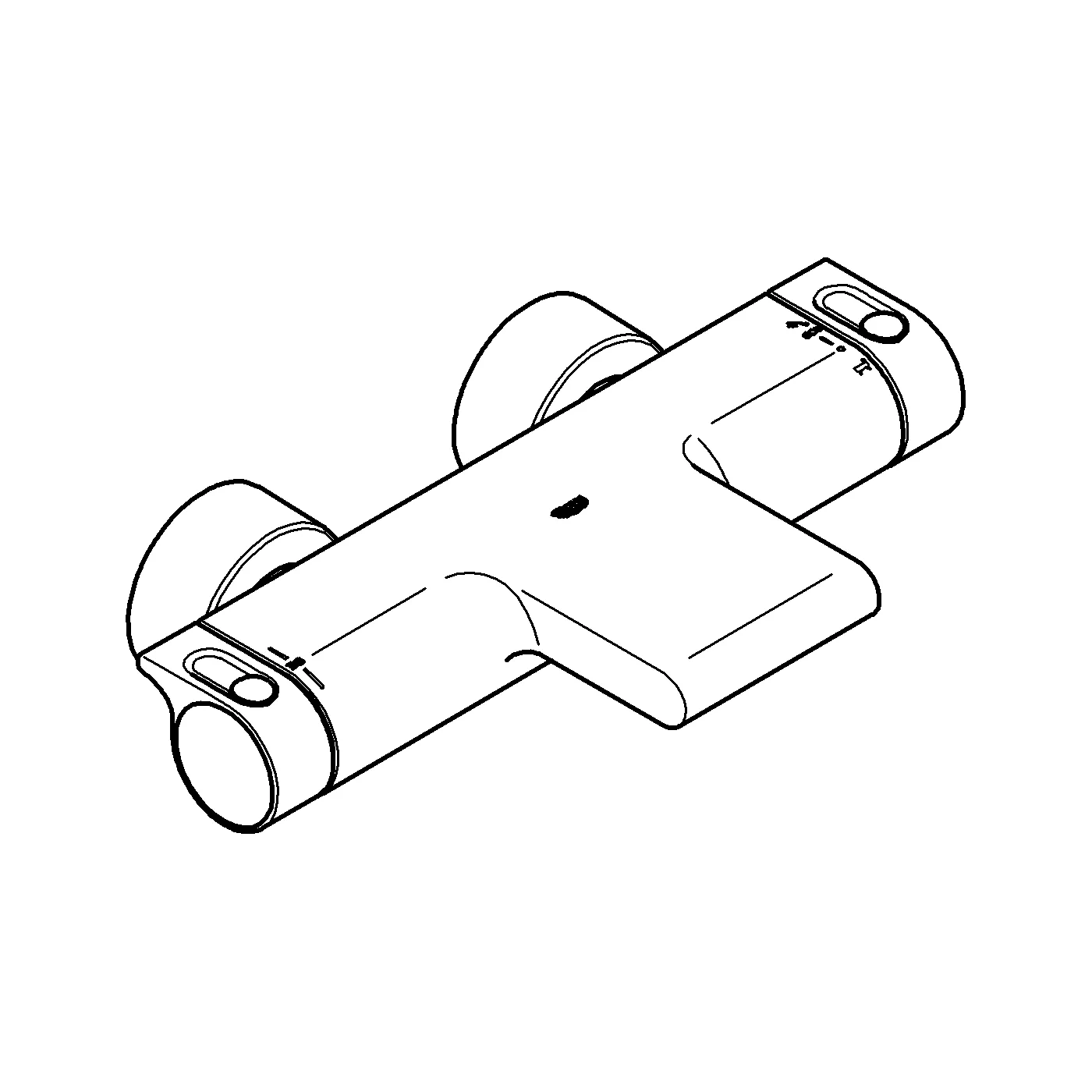Thermostat-Wannenbatterie Grohtherm 2000 34174_1, Wandmontage, chrom Thermostat-Wannenbatterie Grohtherm 2000 34174_1, Wandmontage, chrom