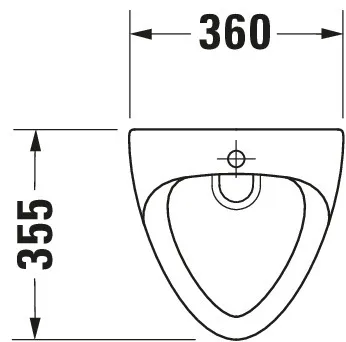 Urinal Jim, Zulauf von oben absaugend, ohne Deckel, ohne Fliege, weiß