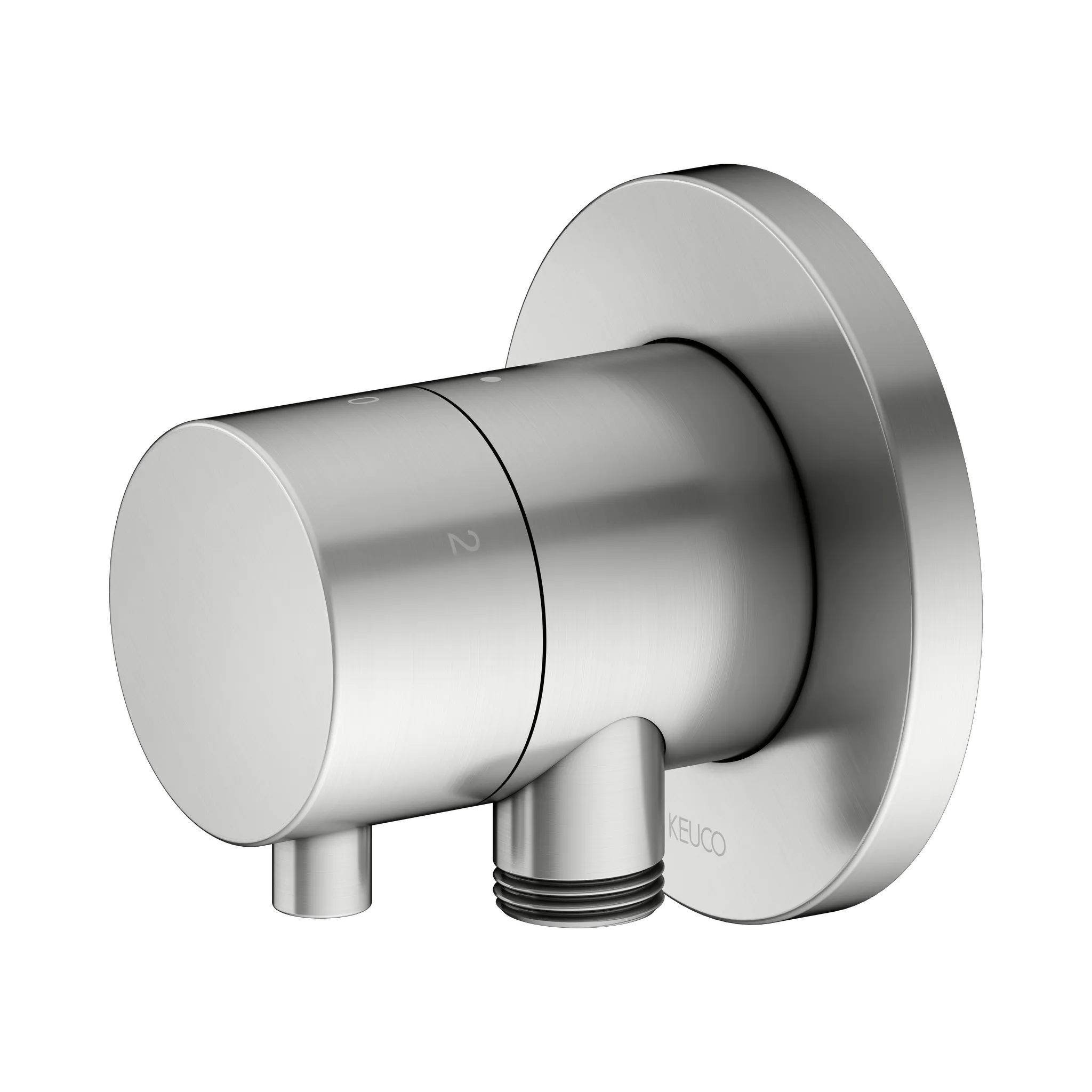 KEUCO IXMO Ab- und Umstellventil Unterputz für 3 Verbraucher mit Schlauchanschluss IXMO Comfort, rund Edelstahl-finish