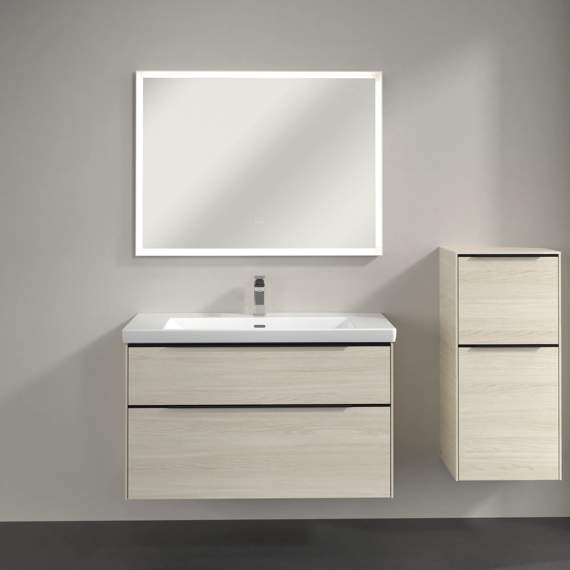 Villeroy & Boch Seitenschrank „Subway 3.0“ 40 × 86 × 36,2 × 36,2 cm 1 Auszug, 1 Tür, Anschlag (Scharnier) rechts, 1 Tür, Anschlag rechts