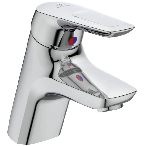 Waschtischarmatur Ceramix Blue, mit Ablaufgarnitur, mit Kupferrohren, Ausladung 135mm, Chrom Waschtischarmatur Ceramix Blue, mit Ablaufgarnitur, mit Kupferrohren, Ausladung 135mm, Chrom