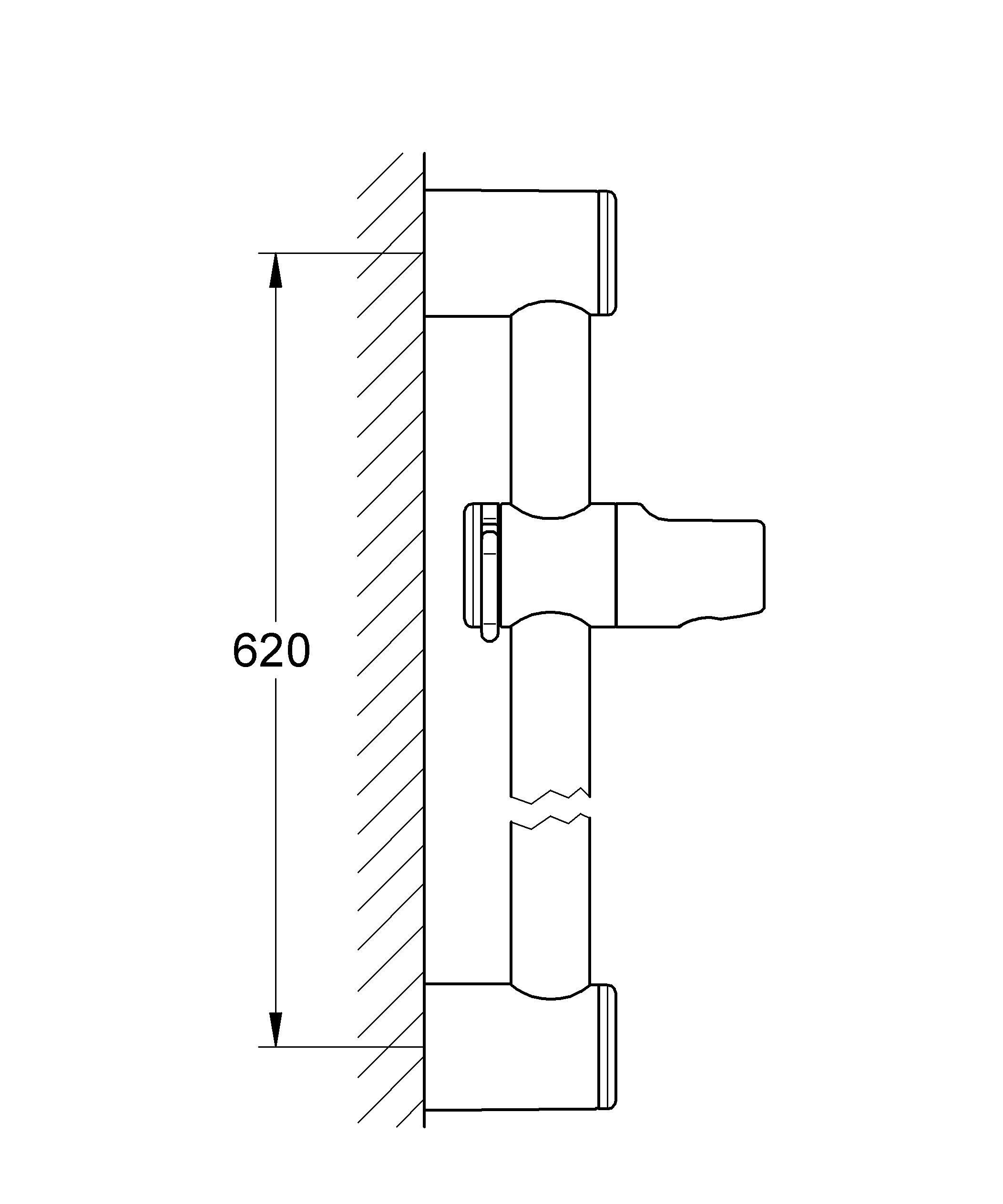 Brausestange Relexa 28620, 600 mm, chrom