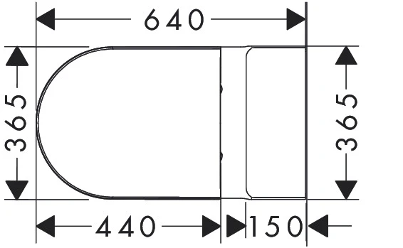 EluPura Original S Stand WC Set 640 mit horizontalem Abgang AquaChannel Flush mit aufgesetzten Spülkasten und WC-Sitz Weiß