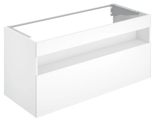 KEUCO Stageline Waschtischunterbau mit Auszug Steckdose und Beleuchtung 1200x625x490mm inox/inox
