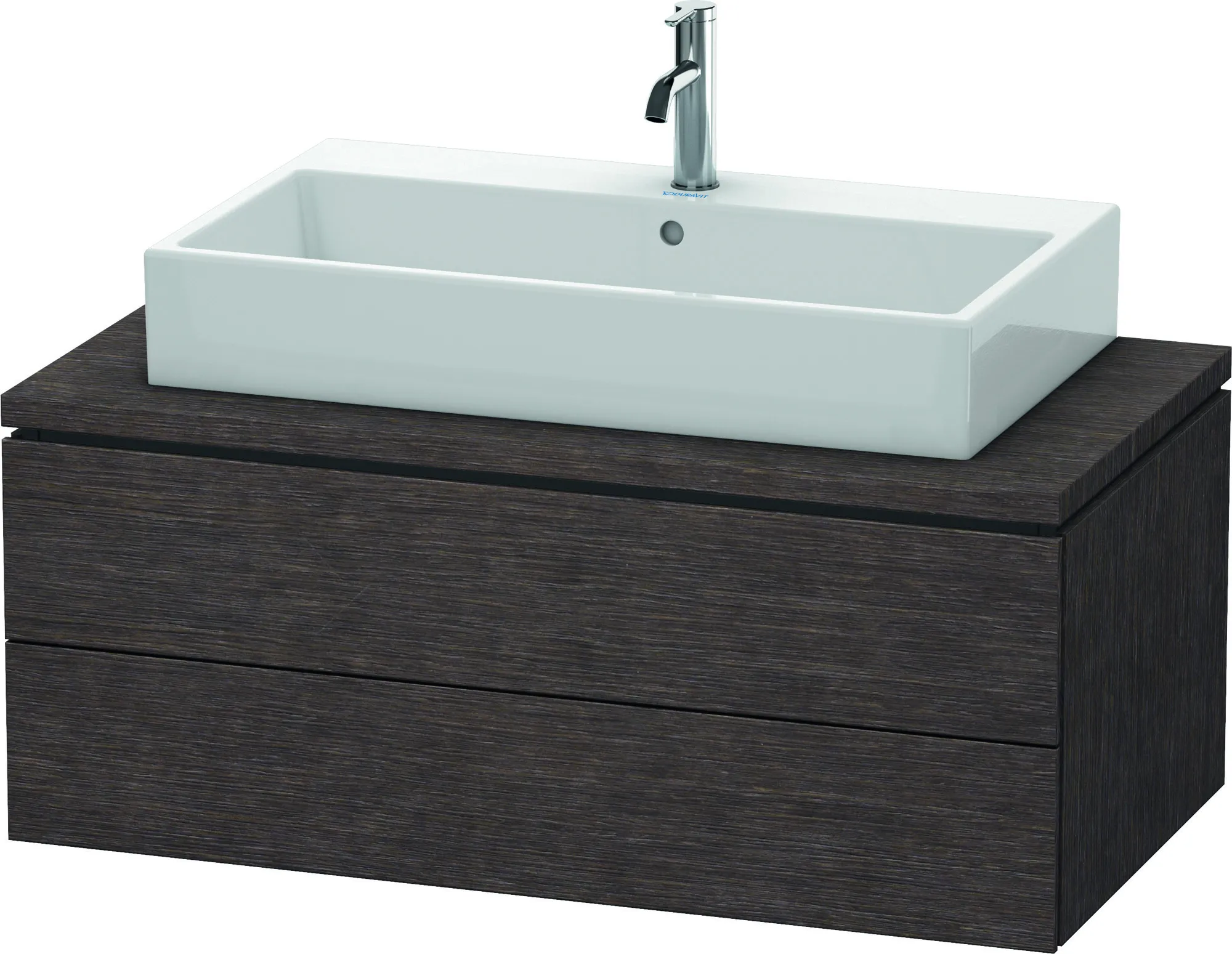 Duravit Waschtischunterschrank wandhängend „L-Cube“ 102 × 40 × 54,7 cm Eiche Dunkel gebürstet