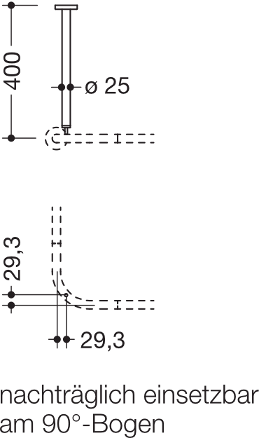 HEWI Deckenabhängung „System 900“ 7 × 7 cm