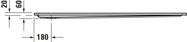 Duravit rechteck Duschwanne „Starck Slimline“ 160 × 80 cm ohne Antislip, ohne Oberflächenveredelung, in Weiß Duravit rechteck Duschwanne „Starck Slimline“ 160 × 80 cm ohne Antislip, ohne Oberflächenveredelung, in Weiß