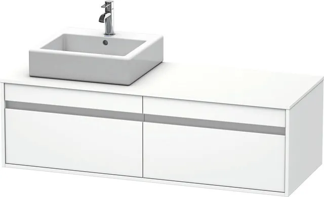 Duravit Waschtischunterschrank wandhängend „Ketho“ 140 × 42,6 × 55 cm Weiß Matt