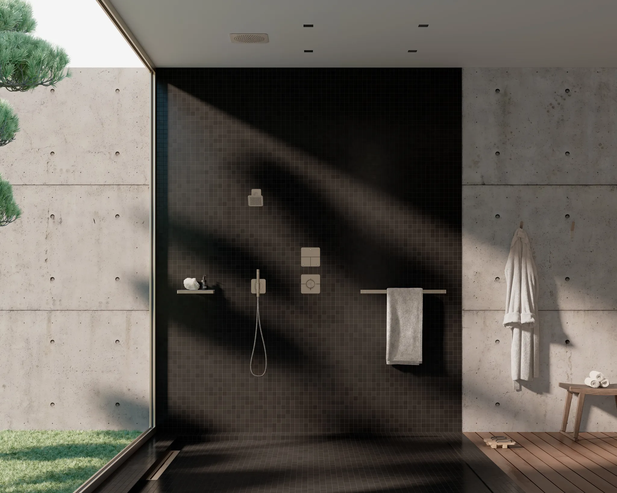AXOR ShowerSelect ID Ventil Unterputz softsquare für 3 Verbraucher Chrom